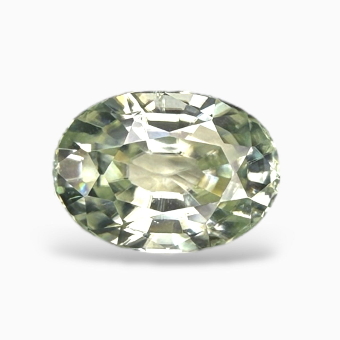 Natural Light Green Zircon Stone Carats Oval Cut 11x8 mm