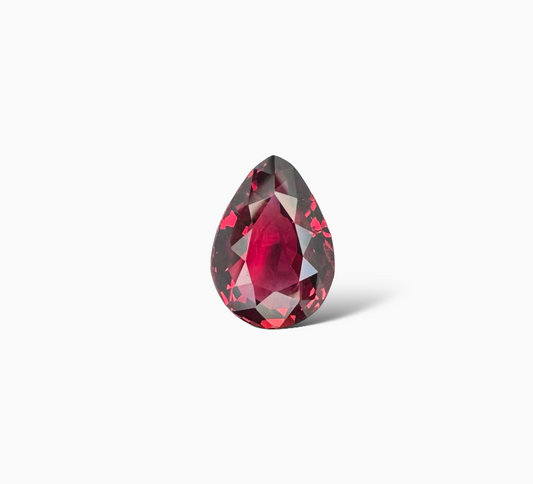Natural Mozambique Ruby Manik Stone 1.69 Carats Pear Shape 8.49 x 6.12 x 3.84 mm