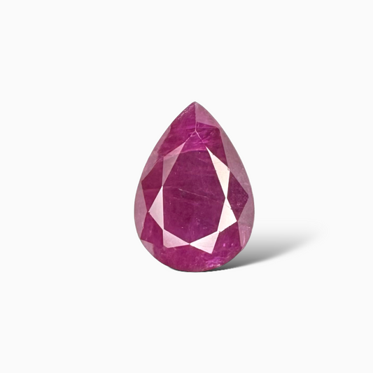 Natural Pink Ruby Pear Cut Gem 9.26 Carat from Mozambique