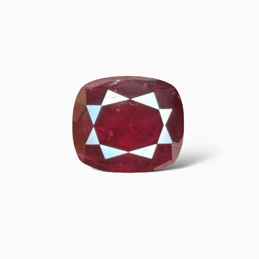Natural Ruby Cushion Cut 3.43 Carats from Mozambique - IDL Certified
