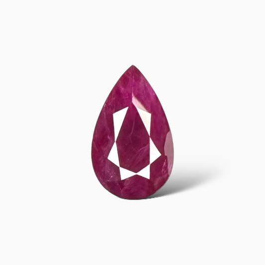 Natural Ruby Pear Cut Gem 8.46 Carat from Mozambique