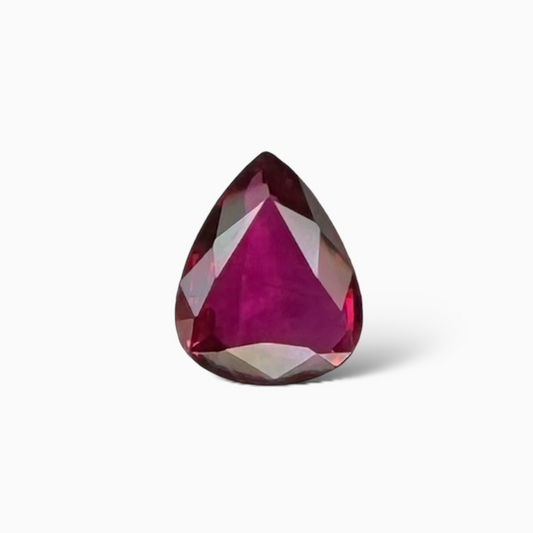 Natural Ruby Pear Shape in 0.97 Carats From Mozambique