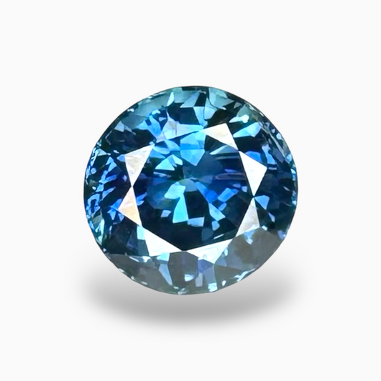 Natural Teal Sapphire Stone 5.06 Carats Round Shape 9.5 mm