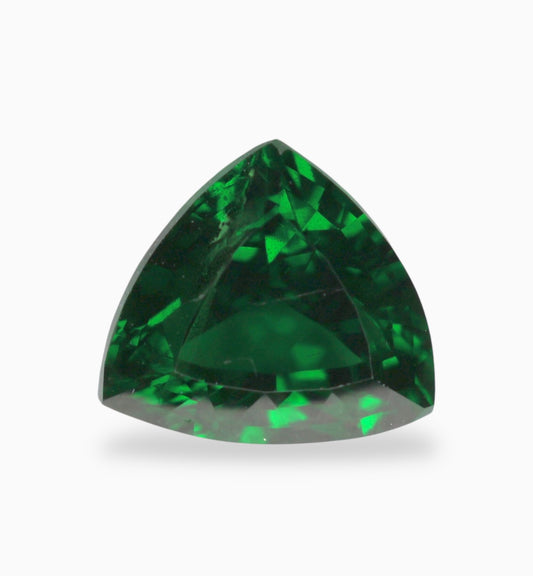 Natural Tsavorite Garnet Stone 1.81 Carats Trilliant Cut 7.32 x 7.99 mm