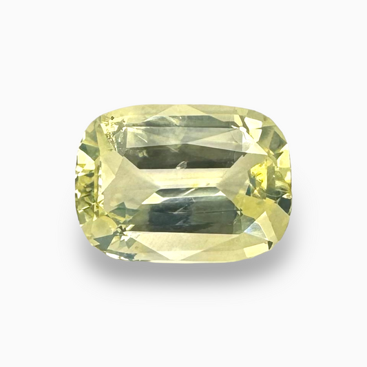 Natural Yellow Sapphire Stone Cushion Cut 5.06 Carats 11.5 × 8.5 mm