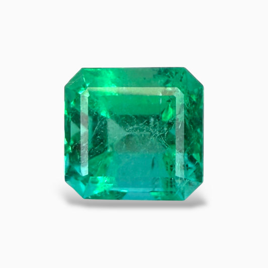 Natural colombian Emerald Asscher Cut 2.64 Carats 7.96 x 7.60 x 6.46 mm IDL Certified