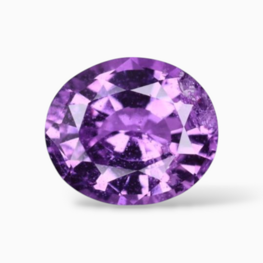 On Sale Natural Purple Sapphire In Oval Shape 1.53 Carats 7.4x6.3mm Size