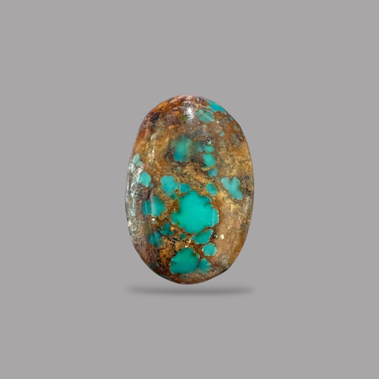 Nishapuri Feroza (Turquoise) Oval Cabochon 15.58 Carats 20.24 x 13.55 x 7.00 mm From Iran