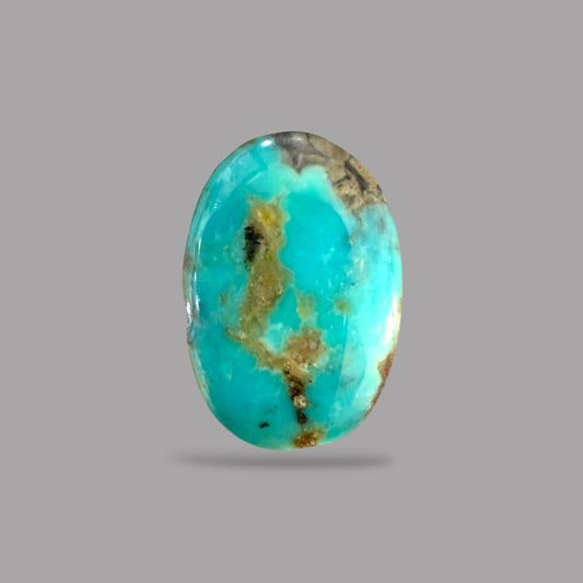 Nishapuri Feroza (Turquoise) Oval Cabochon 18.40 Carats 20.30 x 15.57 x 7.90 mm From Iran