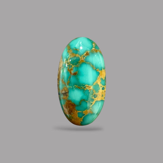 Nishapuri Feroza (Turquoise) Oval Cabochon 7.75 Carats 18.72 x 10.33 x 5.22 mm From Iran