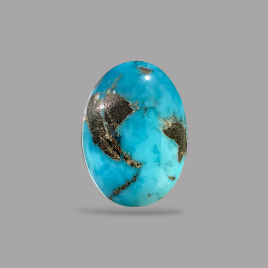 Nishapuri Feroza (Turquoise) Oval Cabochon 8.97 Carats 16.40 x 11.70 x 7 mm From Iran