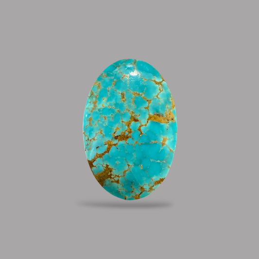 Nishapuri Feroza (Turquoise) Oval Cabochon 7.50 Carats 17.82 x 11.60 x 5.67 mm From Iran