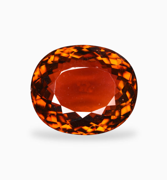 Dark Orange Tourmaline Oval Shape 15.49 Carats Size 17x14.6mm
