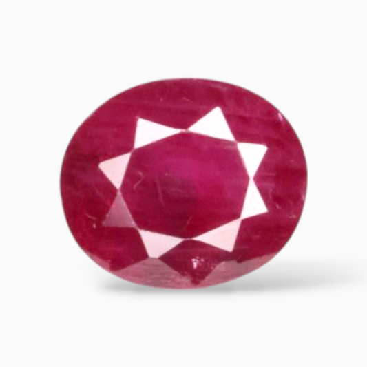 Original Pink Rubies In Oval Shape 1.25 Carats 6.9x5.8mm Size