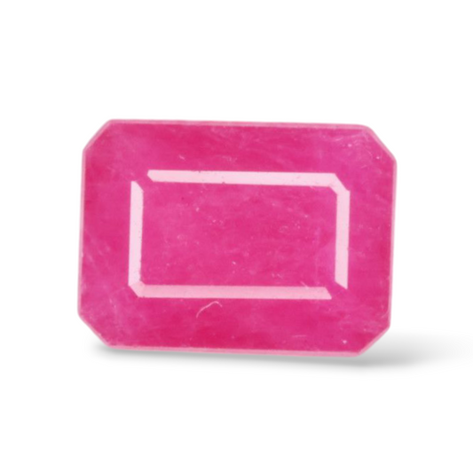 Original Pink Ruby Gemstone In Octagon Cut Shape 1.66 Carats 8x6mm Size