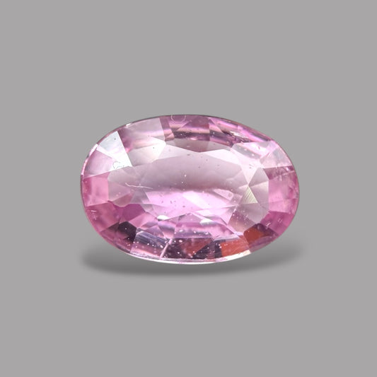 Oval Shape in Pink Sapphire Gemstone 0.50 Carats & 6.3 x 4.3 mm Size
