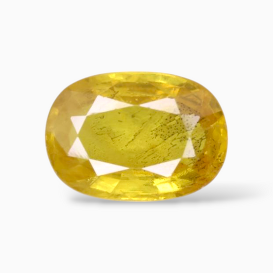 Oval Shape in Yellow Sapphire Gemstone 2.74 Carats & 10.3x7.3mm Size