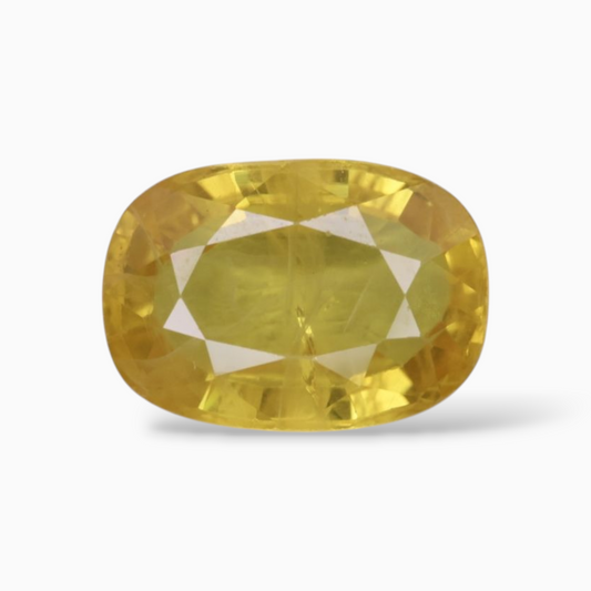 Oval Shape in Yellow Sapphire Gemstone 5.12 Carats & 11.7x8.3mm Size