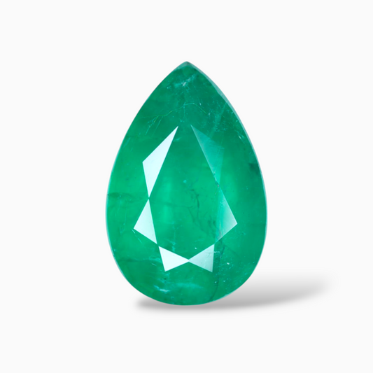 Panna Gemstone  7.73 Carats Pear Shape 16.1x10.7mm Size