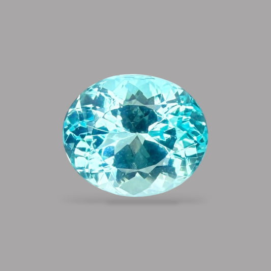 Paraiba Tourmaline Oval Cut 1.53 Carats 7.64 x 6.39 x 4.96 mm From Mozambique GIA Certified