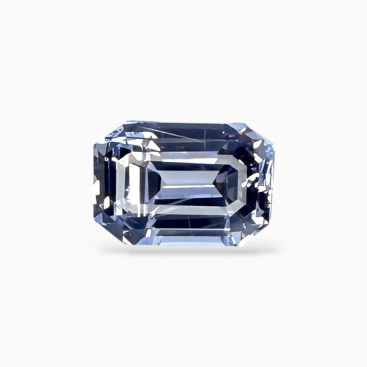 Pastel Blue Sapphire Emerald Cut 3.63 Carats 9.09X6.25X5.68 MM