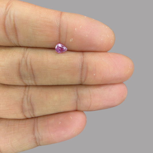 Pear Shape in Pink Sapphire Gemstone 0.55 Carats & 5.4 x 4.1 mm Size