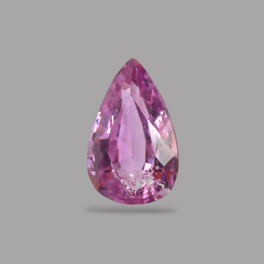 Pear Shape in Pink Sapphire Gemstone 0.56 Carats & 6.6 x 4.1 mm Size