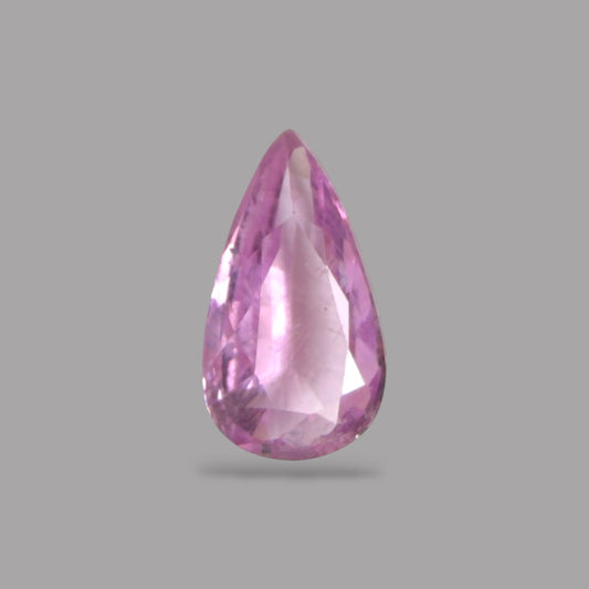 Pear Shape in Pink Sapphire Gemstone 0.62 Carats & 7.5 x 4.3 mm Size