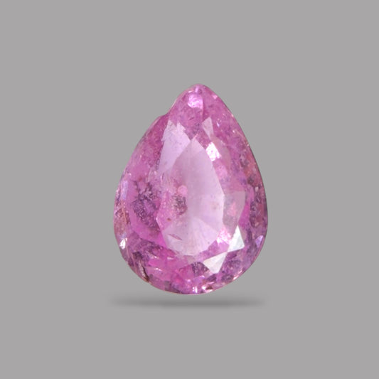 Pear Shape in Pink Sapphire Gemstone 0.68 Carats & 6 x 4.4 mm Size