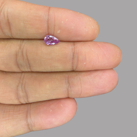 Pear Shape in Pink Sapphire Gemstone 0.92 Carats & 7.5 x 4.8 mm Size