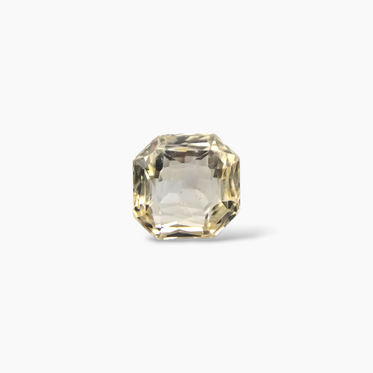 Natural Yellow Sapphire Stone 1.52 Carats 6.5 mm Asscher Cut