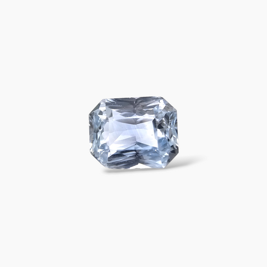 Natural White Sapphire Stone 1.55 Carats Emerald Cut