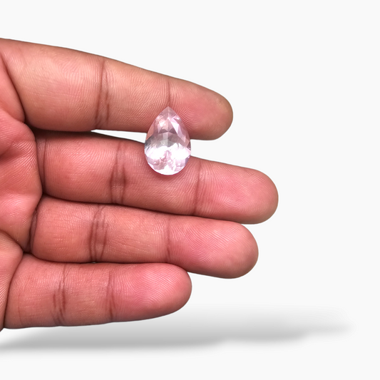online Natural Pink Morganite Stone 8.81 Carats Pear Cut (18 x 12 mm)