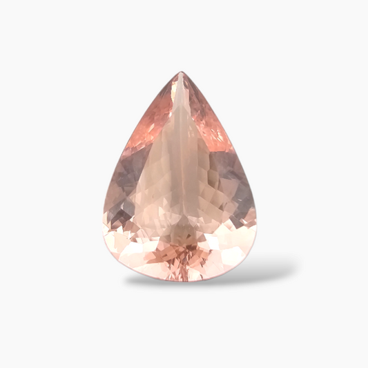 buy Natural Peach Morganite Stone 10.17 Carats Pear Cut (21.2 x 14.3 mm)