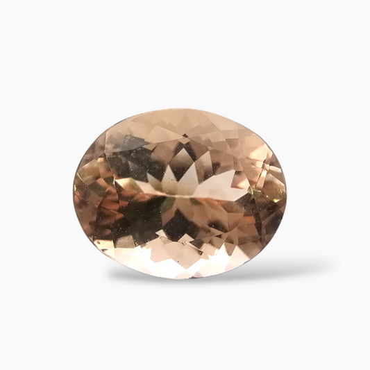 buy Natural Peach Morganite Stone 2.88 Carats Oval Cut ( 8x9 mm)