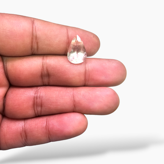 online Natural Peach Morganite Stone 5.11 Carats Pear Cut (15 x 9.8 mm)