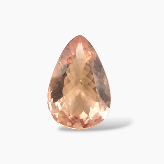 buy Natural Peach Morganite Stone 4.27 Carats Pear Cut (15x10 mm)