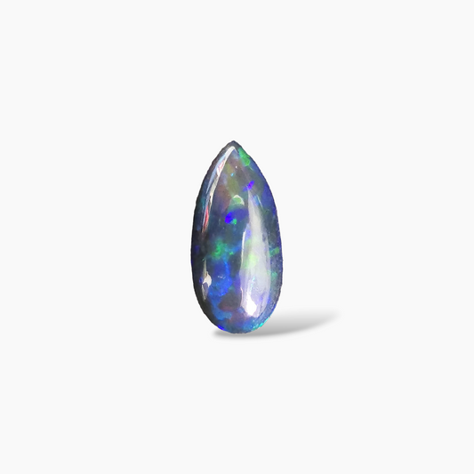 buy Natural Black Ethiopian Opal Stone 6.58 Carats Pear Cabochon Shape ( 21.5x10 mm )