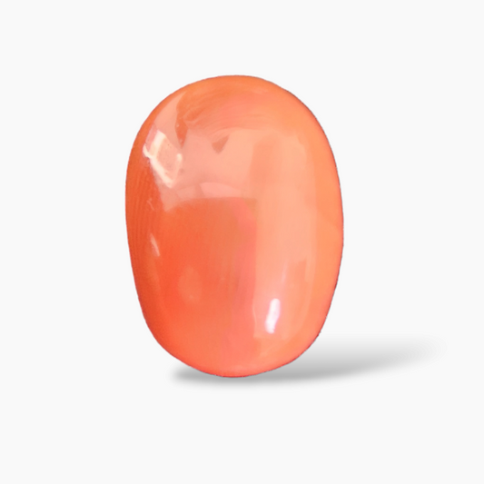 buy Natural Coral  Stone 13.36 Carats Cabochon Shape  ( 15.5x11.3 mm )