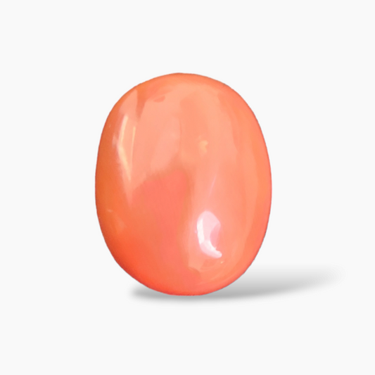 buy Natural Coral  Stone 18.15 Carats Cabochon Shape  ( 19x15.5 mm )