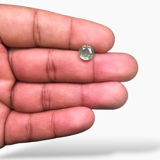 for sale Natural Green Zircon Stone 2.11 Carats Round Shape ( 7.5 mm )