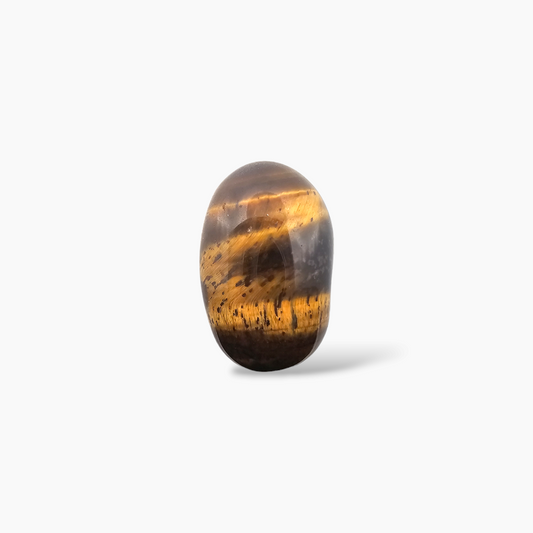 shopNatural Tiger Eye Stone 9.18 Carats Oval Cabochon Shape ( 16.3X10.5 mm )