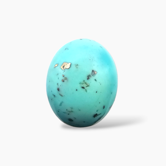 buy Natural Turquoise (Feroza) Stone 9.23 Carats Oval Cabochon Shape ( 16.5x13.5 mm )
