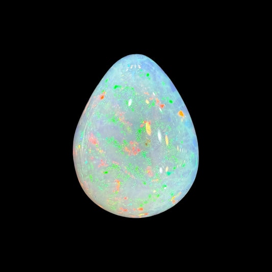 Natural White Ethopian Opal Pear Cabochon 12.52 Carats