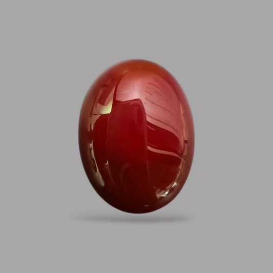 Natural Agate Oval Cabochon (Aqeeq Stone) 16.40 Carats 19.9 x 15 x 7.2 mm sulemani Aqeeq