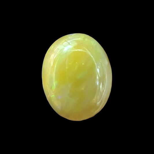 Natural Goldenrod Ethiopian Opal Stone 8.11 Carats Oval Cabochon Shape 16.3 x 12.8 x 7.2 mm