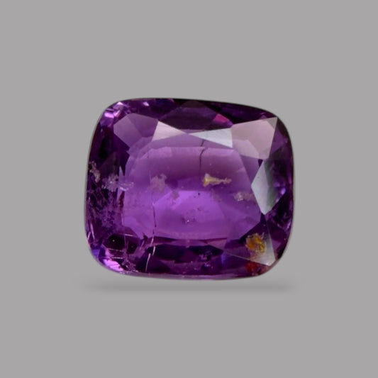 Cushion Cut Shape in Purple Sapphire Gemstone 0.86 Carats & 5.8 x 5 mm Size