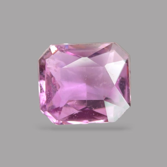 Emerald Cut Shape in Pink Sapphire Gemstone 0.62 Carats & 5.3 x 4.7 mm Size