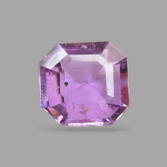 Emerald Cut Shape in Purple Sapphire Gemstone 0.66 Carats & 5.6 x 5.2 mm Size