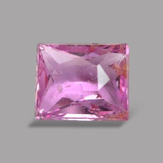 Emerald Cut Shape in Pink Sapphire Gemstone 0.66 Carats & 5.4 x 4.5 mm Size
